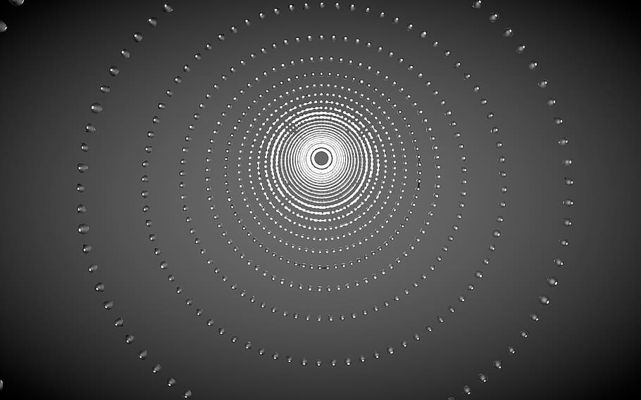 abstract, round, darkness, water, circle, geometric shape, pattern HD wallpaper