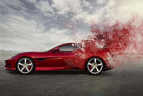 red sports coupe on freeway during daytime, auto, ferrari, career HD wallpaper