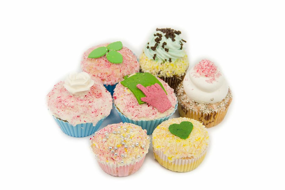 cupcakes, sweets, bakery, delicious, cream, design, dessert HD wallpaper