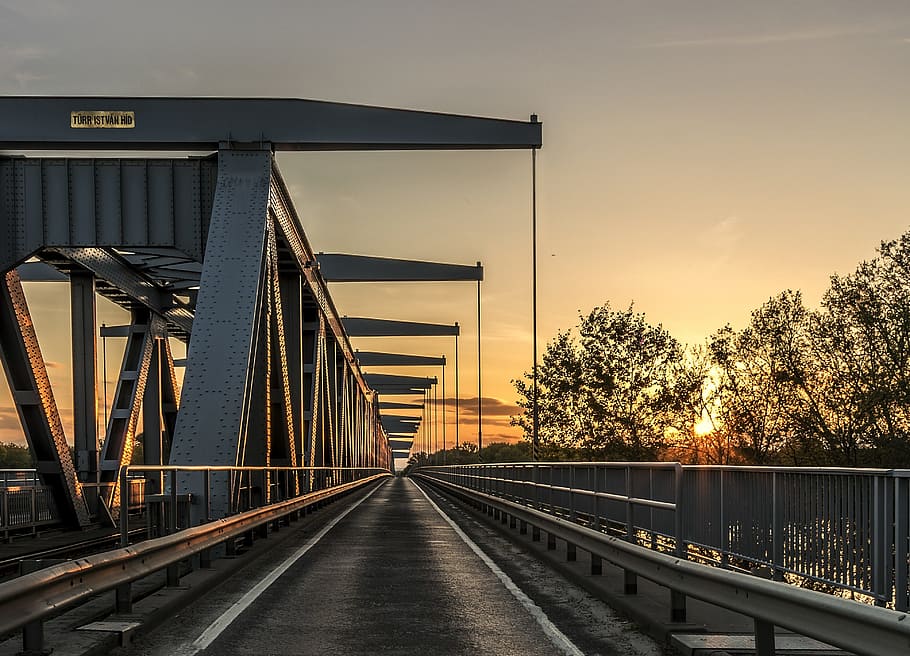 architecture, bridge, dawn, dusk, evening, long, nature, outdoors HD wallpaper