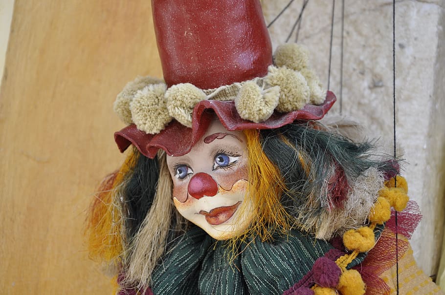 yellow clown doll