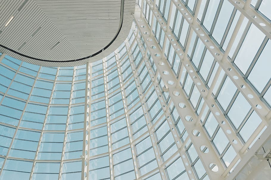 white high-rise building interior, architecture, modern, construction HD wallpaper