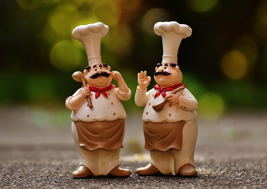 chefs, figures, funny, cook, gastronomy, restaurant, representation HD wallpaper