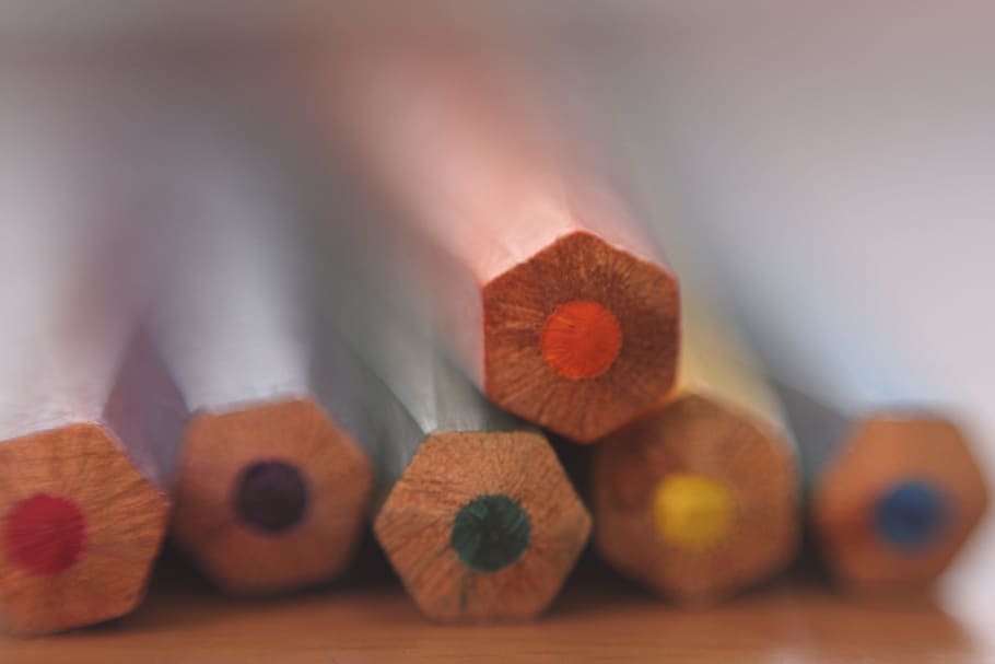 Pen, Color, Drawing, Pencil, Paint, red, green, indoors, table HD wallpaper