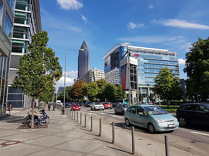 frankfurt, ffm, city, car, mode of transportation, motor vehicle HD wallpaper