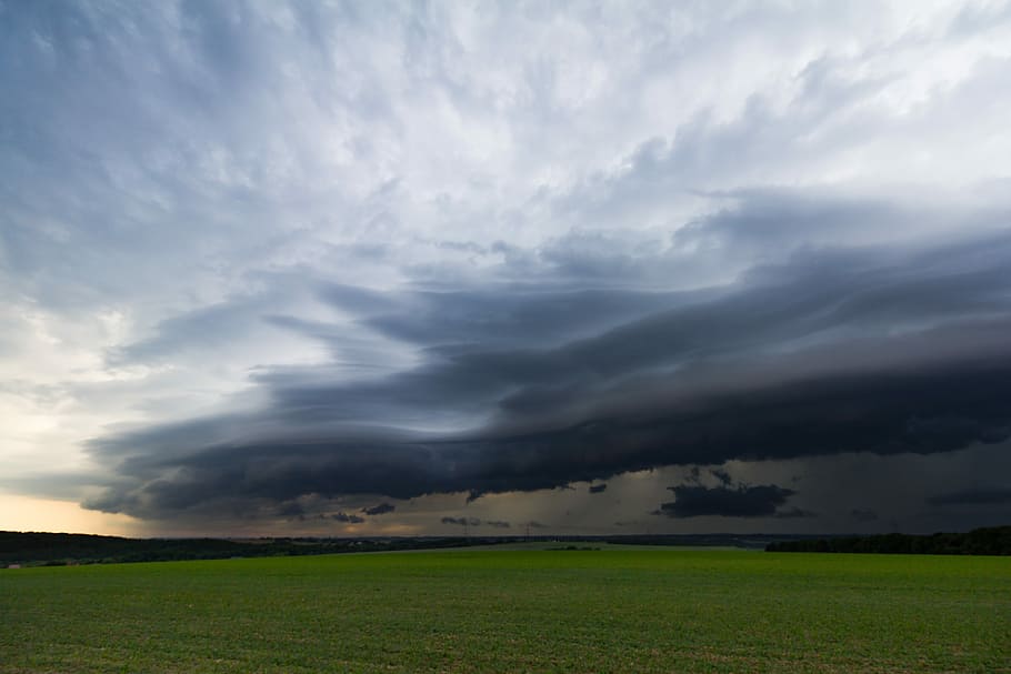 shelf cloud, cumulonimbus, storm hunting, meteorology, thunderstorm, HD wallpaper