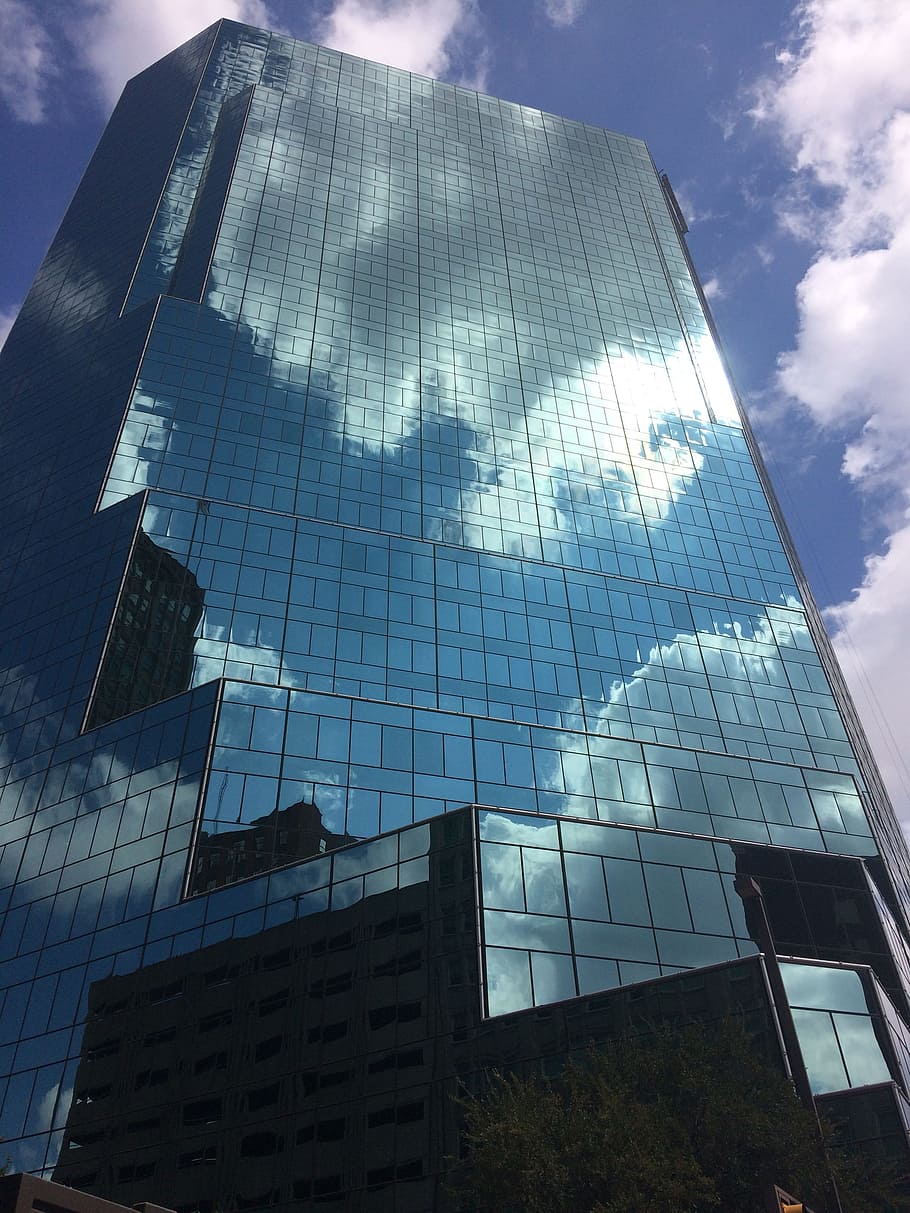 glass items, skyscraper, office, architecture, business, modern HD wallpaper