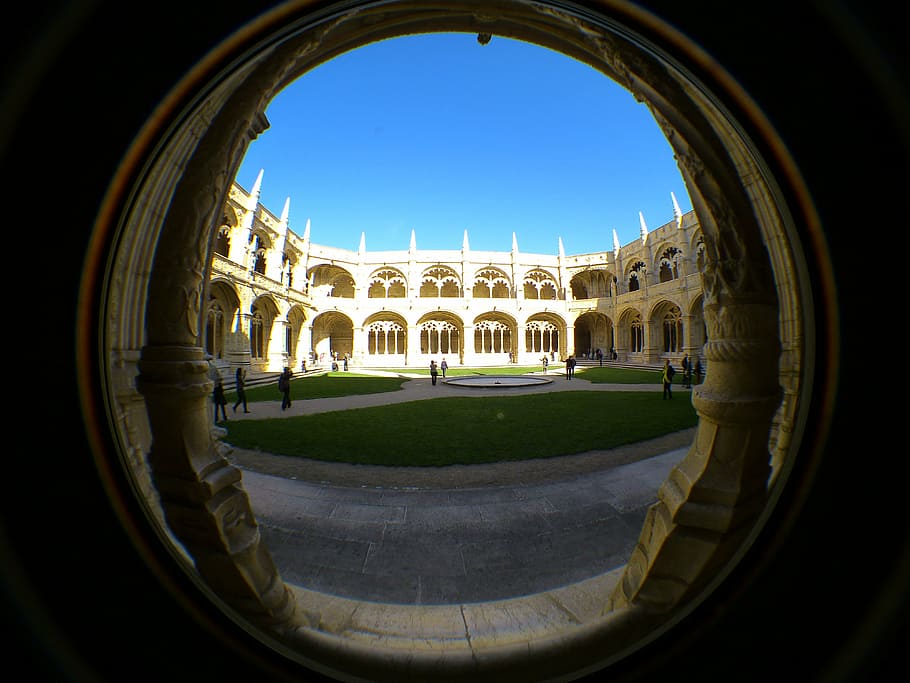 mosteiro dos jerónimos, jeronimo monastery, cloister, belem HD wallpaper