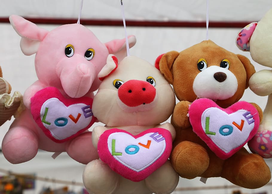 HD wallpaper: teddy bears, love, toys