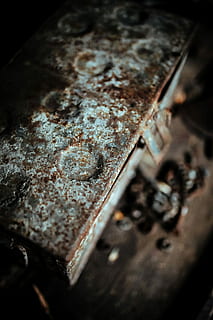 Old boxes in a workshop, nails, wooden, metal, garage, rusty HD wallpaper