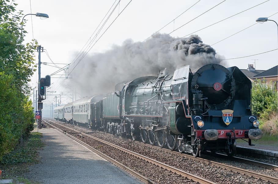 Train, Steam, 241p17, train-to-steam, railroad Track, transportation HD wallpaper