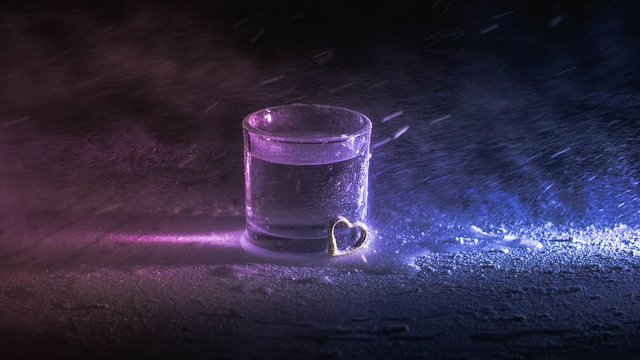 vodka, love, snow, cold, heart, wind, coldly, loneliness, blue HD wallpaper