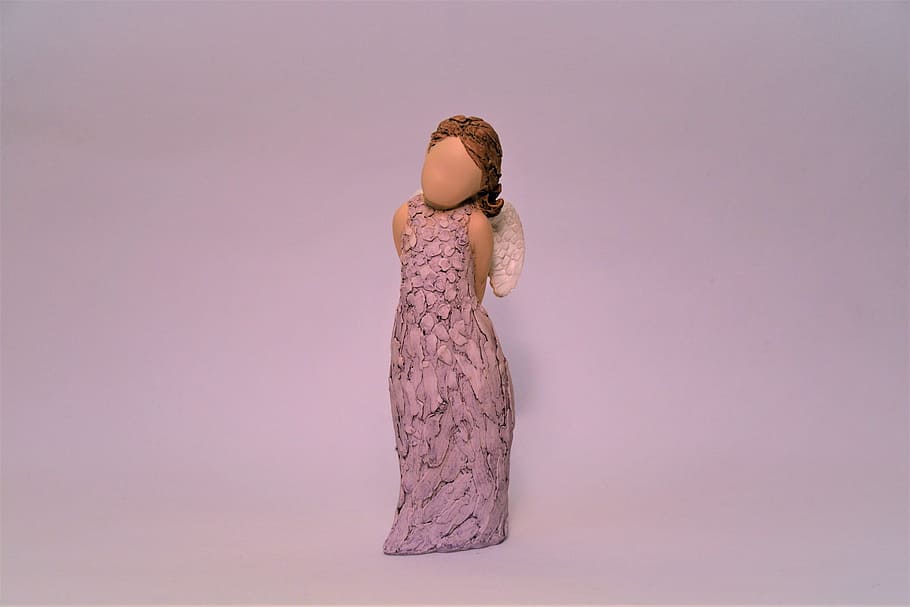 Arora, Statuette, Angel, Figurine, without a face, studio shot, HD wallpaper