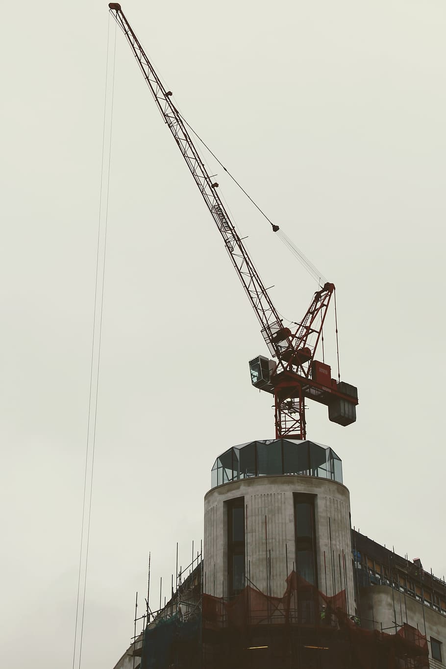 london, construction work, crane, building, sky, baukran, technology HD wallpaper