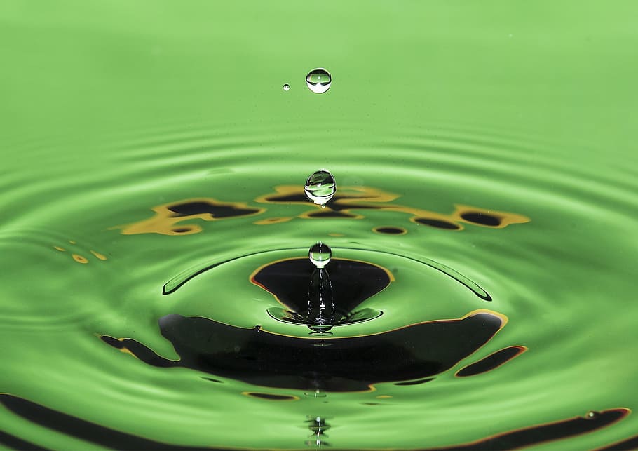 Drop, Macro, Water, Surface, Liquid, drip, rippled, purity HD wallpaper