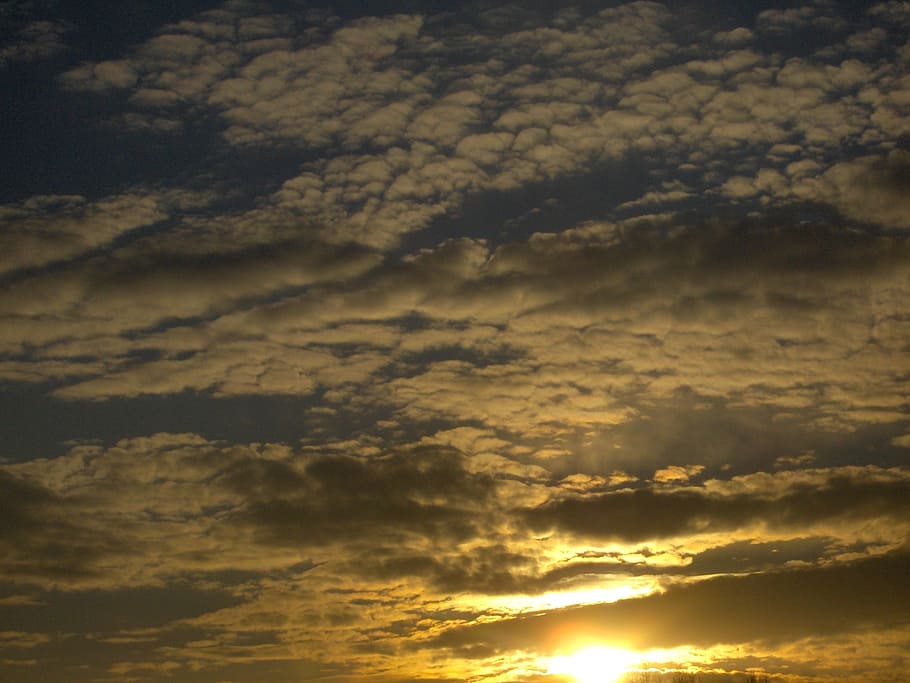 clouds, nature, sunset, evening, glow, cloud - sky, beauty in nature HD wallpaper