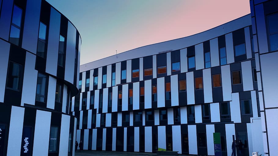 Architecture, Building, Modern, Window, facade, law, justice - concept HD wallpaper