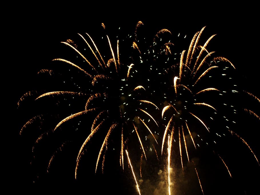 Fireworks, Night, Night, Light, firework display, firework - man made object HD wallpaper