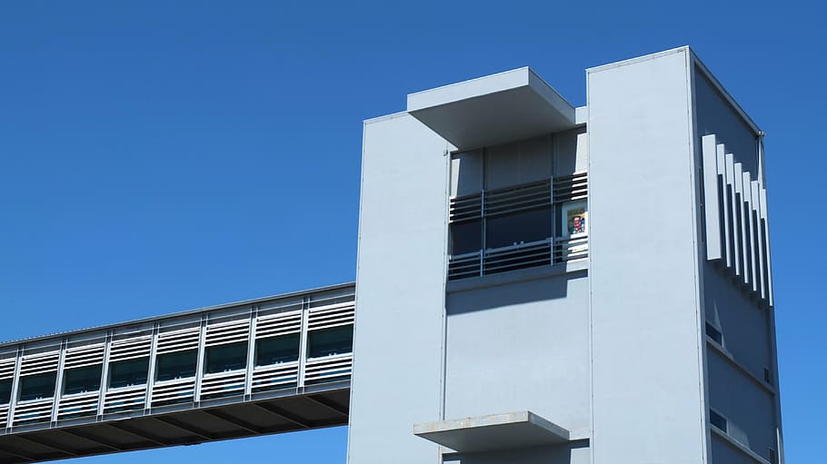 building, blue sky, architecture, modern, city, built structure HD wallpaper