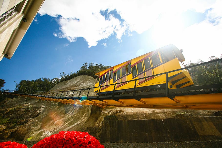 train, ba na hill, da nang, vietnam, travel, sky, transportation, HD wallpaper