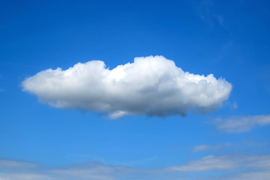 white clouds under blue sky, gorgeous, nature, summer day, cumulus clouds HD wallpaper