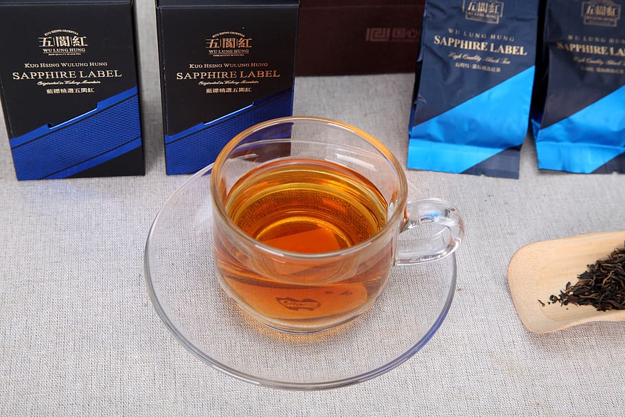 tea, black tea, blue tag, five lofty red, refreshment, drink HD wallpaper