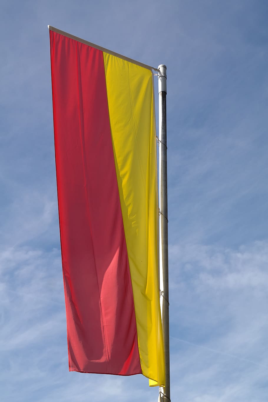 Flag, Yellow, Flagpole, Swabia, red, swabia bavaria, swabia bavaria flag HD wallpaper