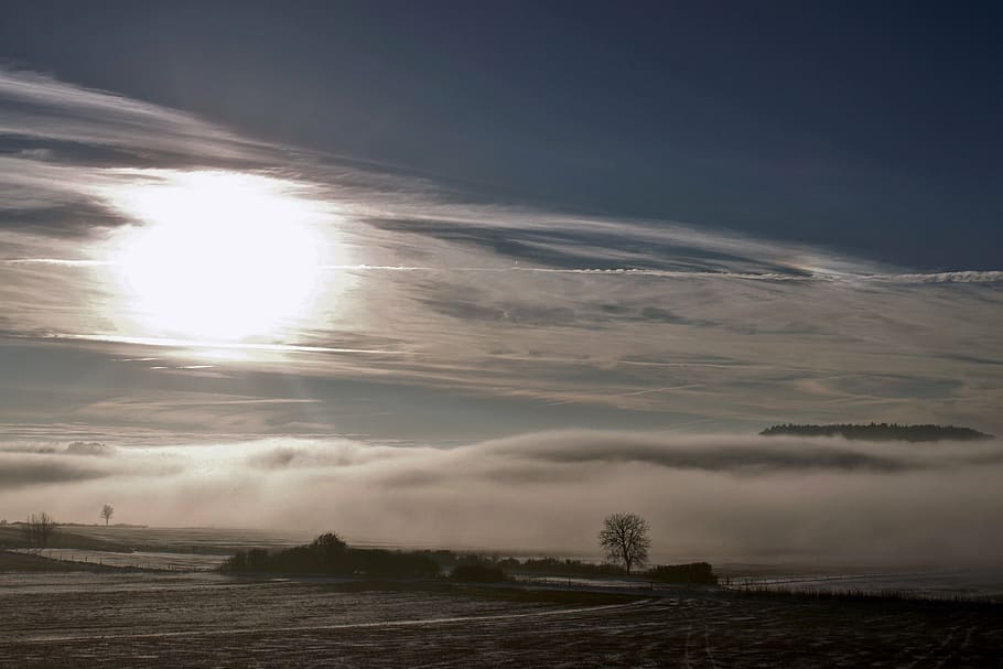 landscape, snow, field, sky, cloud - sky, beauty in nature HD wallpaper