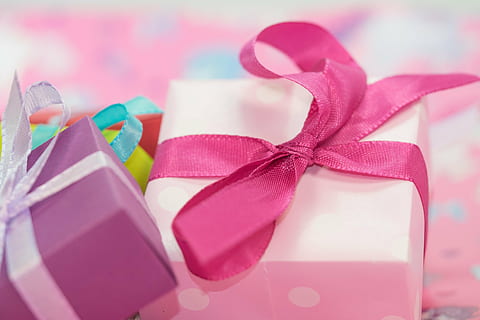 assorted-color gift boxes, made, package, loop, packet loop HD wallpaper