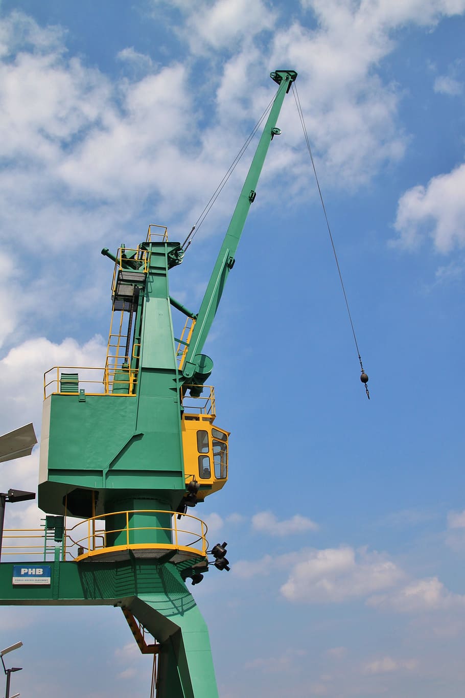 Crane, Load, Hooks, load crane, site, crane hooks, winch, sky, HD wallpaper