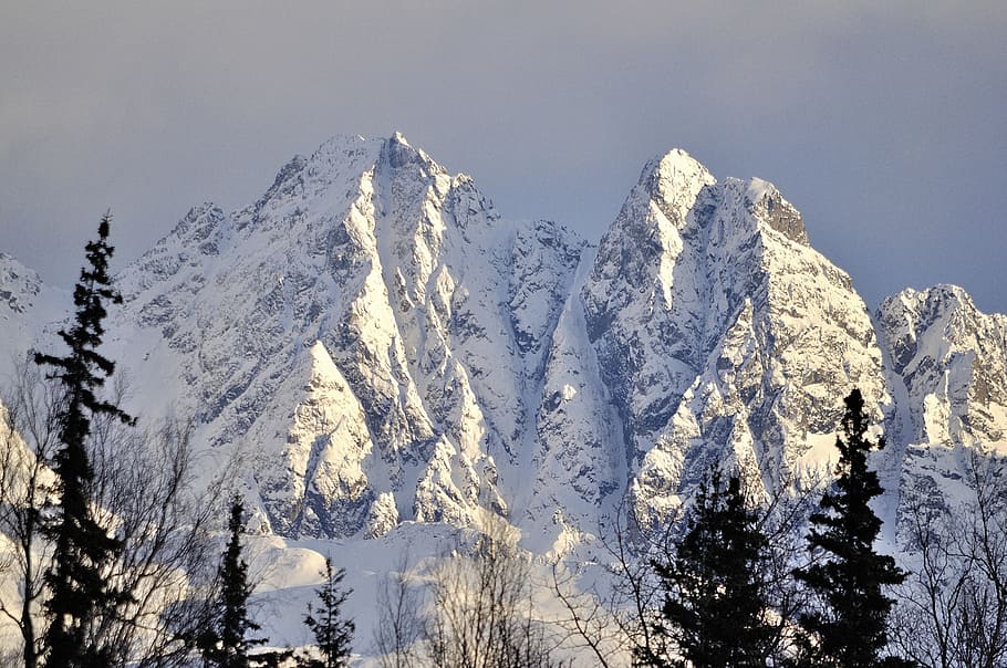 mountains, snow, snow mountain, cold, winter, landscape, outdoor HD wallpaper