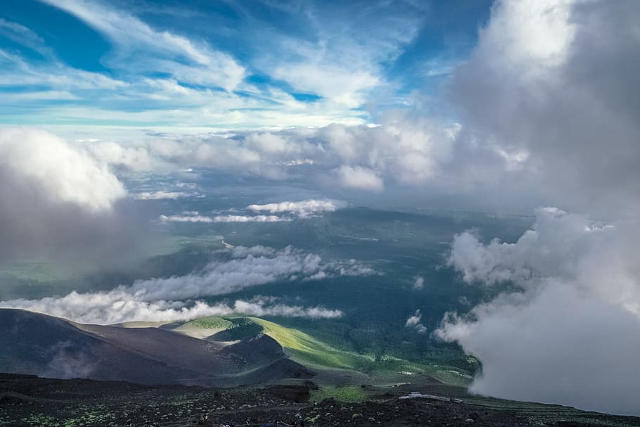 landscape, mountains, nature, sky, clouds, daylight, grass, outdoors HD wallpaper