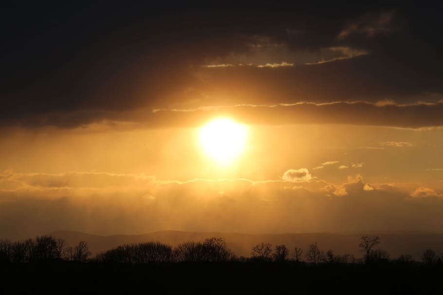 sky, clouds, back, nature, outdoors, sun, beauty in nature HD wallpaper