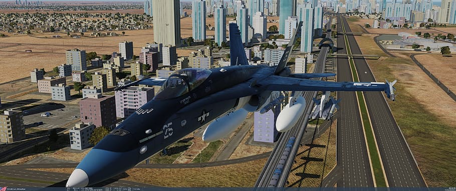 hornet, persian gulf, dcs world 3, architecture, city, weapon