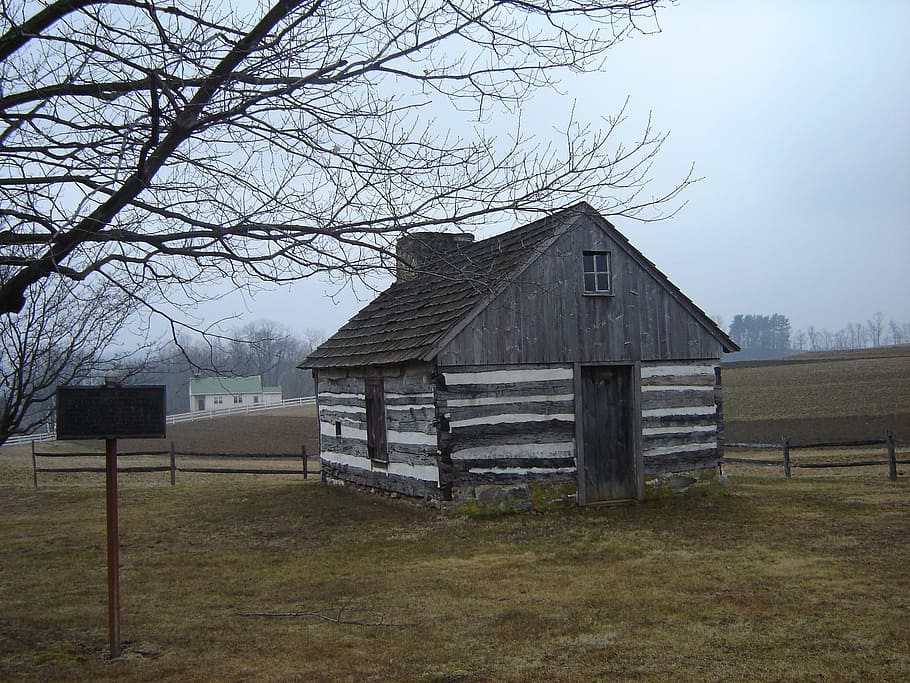 cabin, lancaster, autumn, fall, homestead, architecture, built structure HD wallpaper