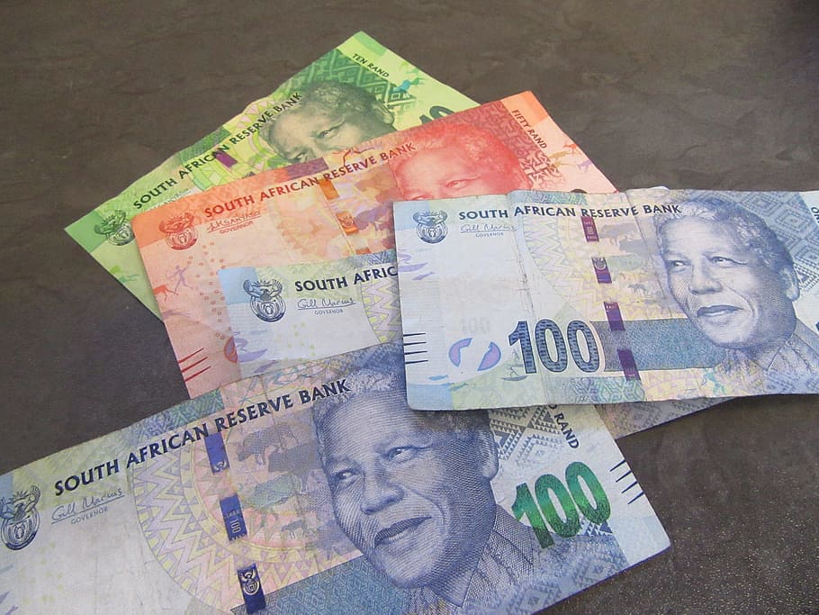 money, south, africa, nelson, mandela, rand, 100, 50, hundred