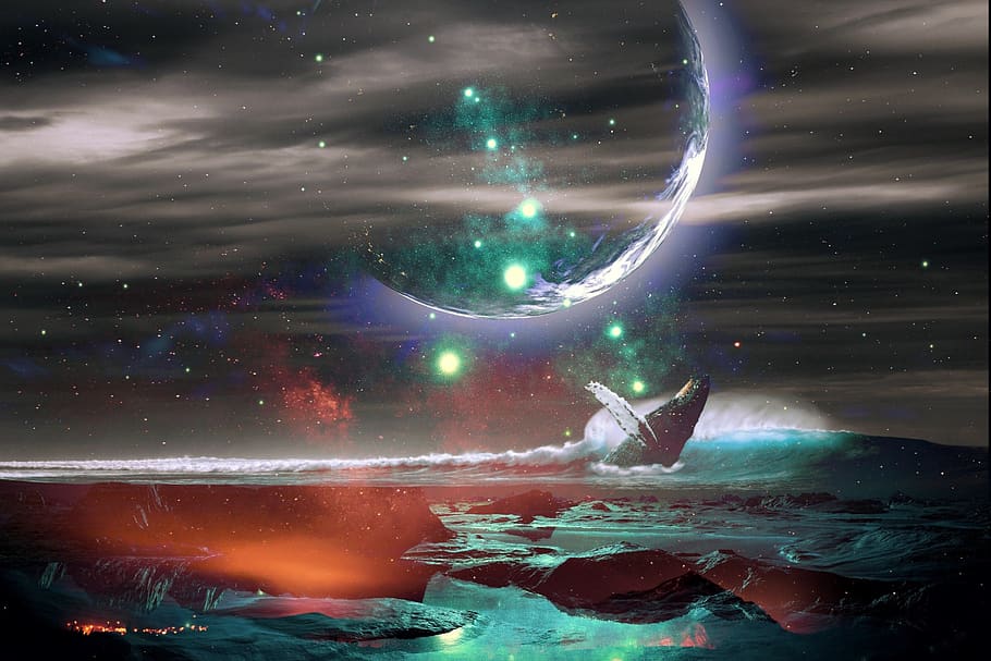 water, background, easy, astronomy, night, space, star - space HD wallpaper