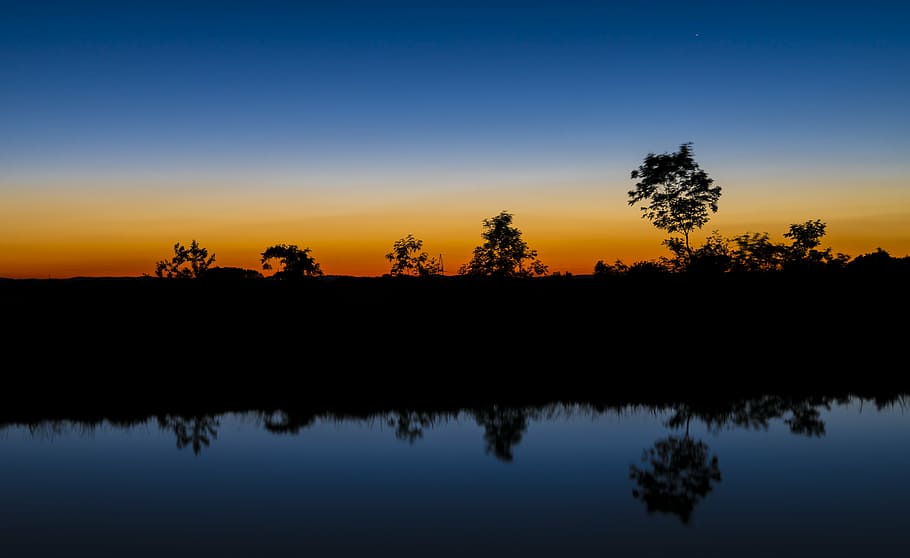 river, mirroring, water, sunset, reflection, reflections, back light HD wallpaper