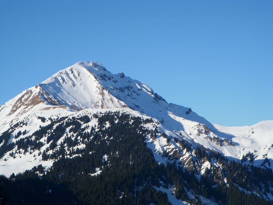 mountain, alps, summit, snow, winter, sky, cold temperature HD wallpaper