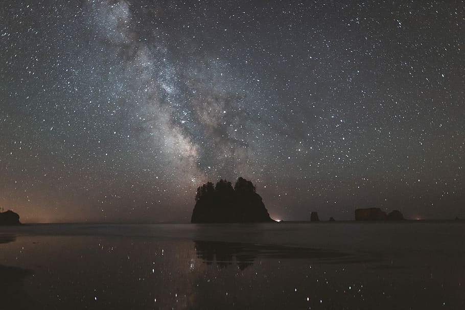 HD wallpaper: Milky Way over the Olympic Coast, body of water photo, galaxy - Wallpaper Flare