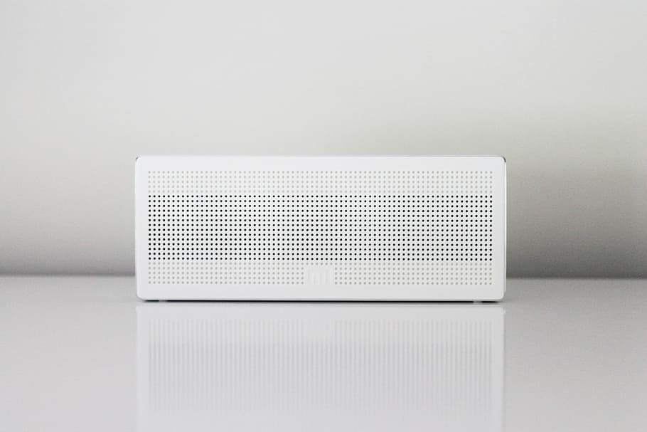 rectangular white portable speaker, dock, audio, objects, technology HD wallpaper