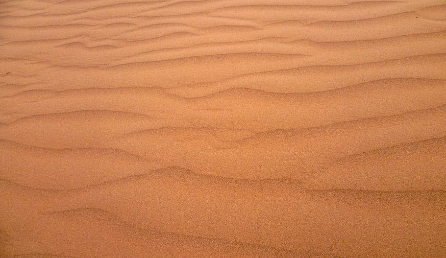 abstract, sand, material, nature, waves, ripple, orange, dune HD wallpaper