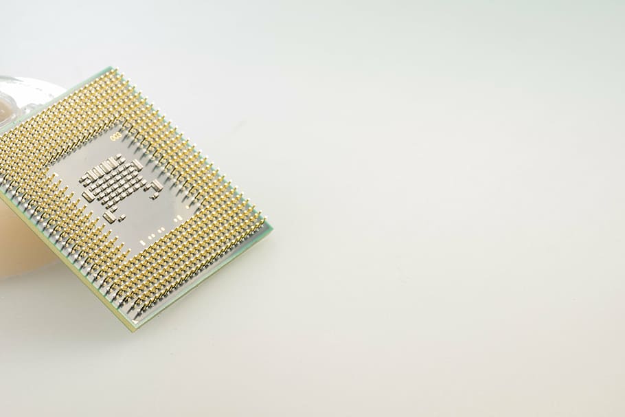 cpu, processor, macro, pen, pin, computer, electronics, data processing HD wallpaper