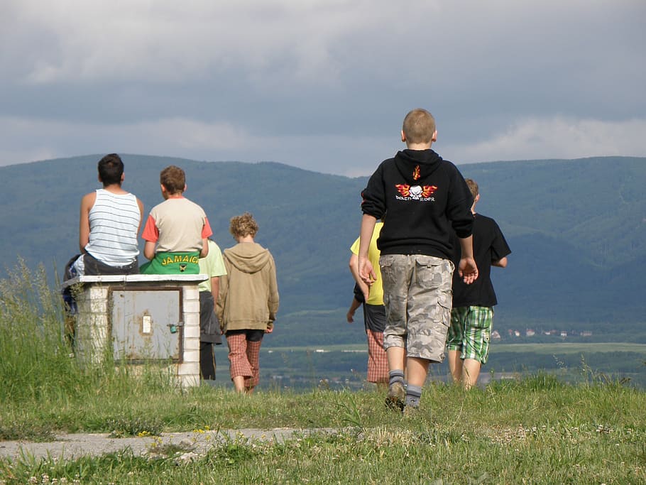 bunch, group, boys, men, group of people, leisure activity HD wallpaper