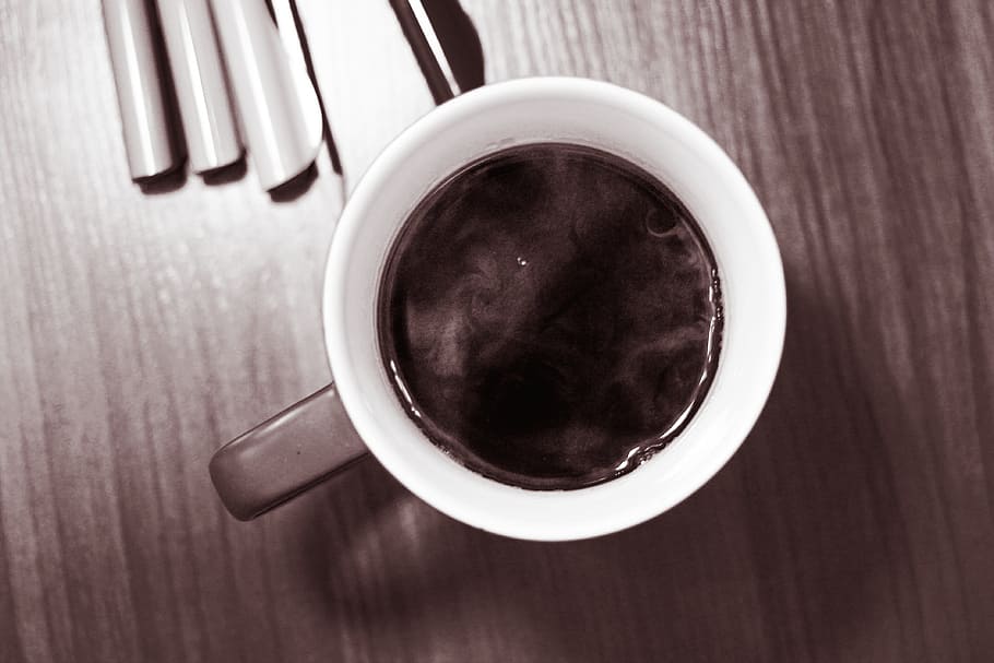 coffee, bean, seed, black, cafe, wood, hot, mug, food and drink HD wallpaper