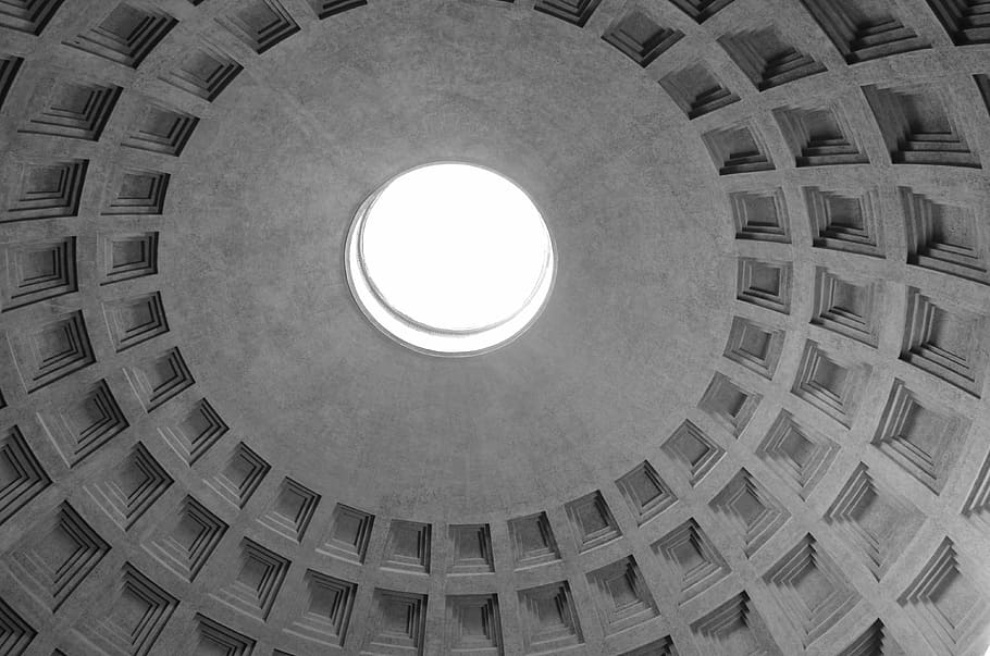 Pantheon, Roof, Roman, Architecture, rome, italy, building, HD wallpaper