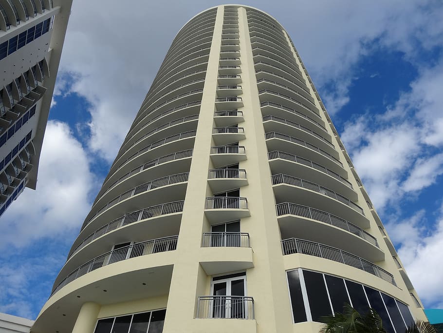 building, tower, height, clouds, building exterior, architecture HD wallpaper