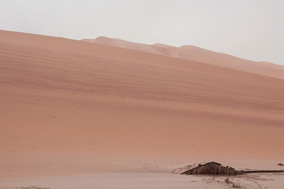 sand dunes, landscape photo of dessert sand during daytime, beach HD wallpaper