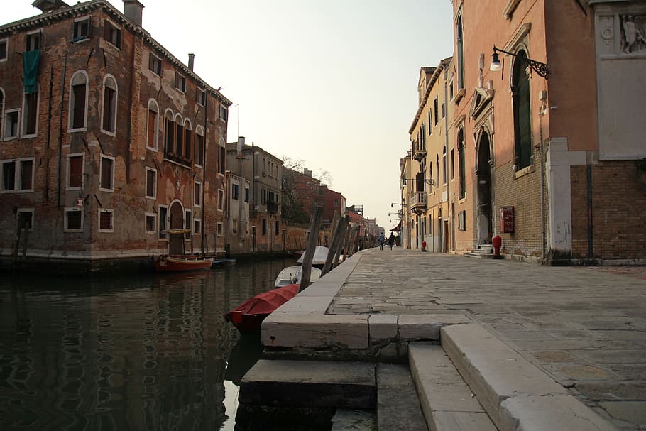 venice, channel, romantic, architecture, building exterior HD wallpaper