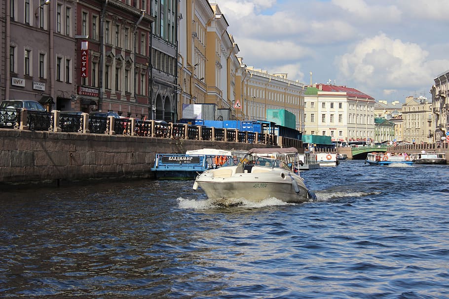 water, river, boat, architecture, built structure, building exterior HD wallpaper